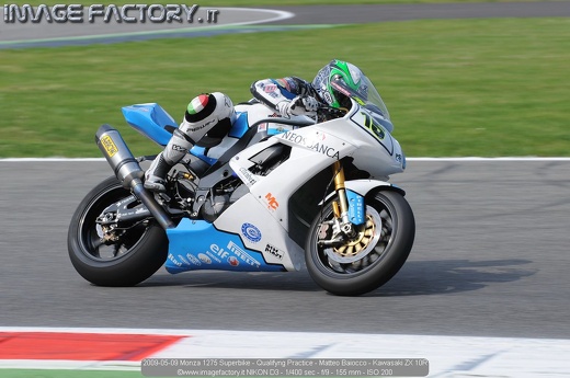 2009-05-09 Monza 1275 Superbike - Qualifyng Practice - Matteo Baiocco - Kawasaki ZX 10R